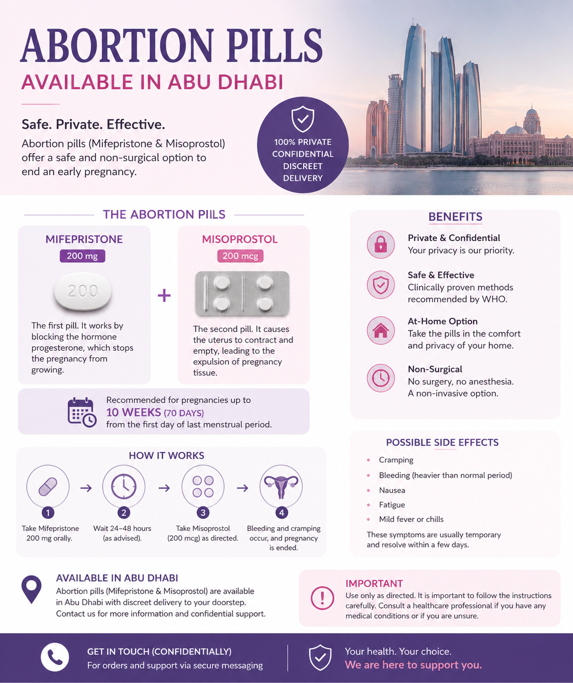 Abortion pills available in Abu Dhabi